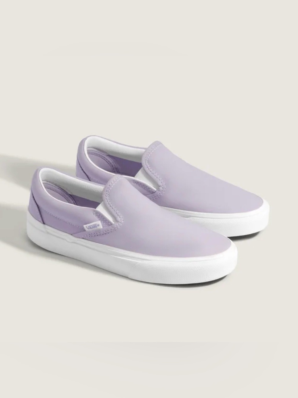 NEW VANS CLASSIC CANVAS SLIP ON SNEAKERS PASTEL LILAC MIST PURPLE SZ 7.5